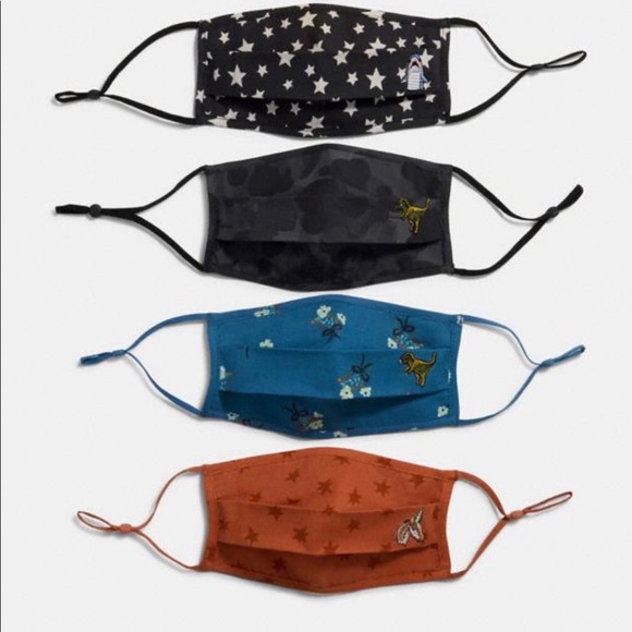 🆕 Coach Unicorn 🦄 Face Mask with Star Print - Picture 6 of 10